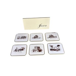 Vintage‎ Jason Historic Australian Coaster Set of 6 Peter Edwards Sketch Art NIB